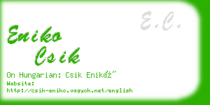 eniko csik business card